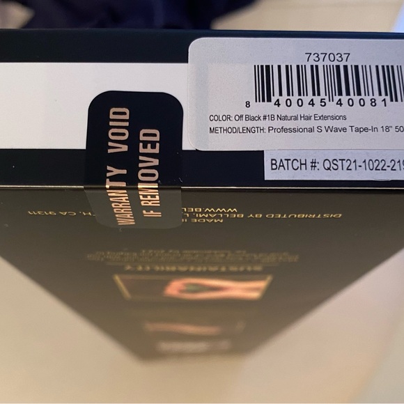 BELLAMI Professional S-Wave Tape-In Extensions - Off Black #1B - Picture 11 of 11